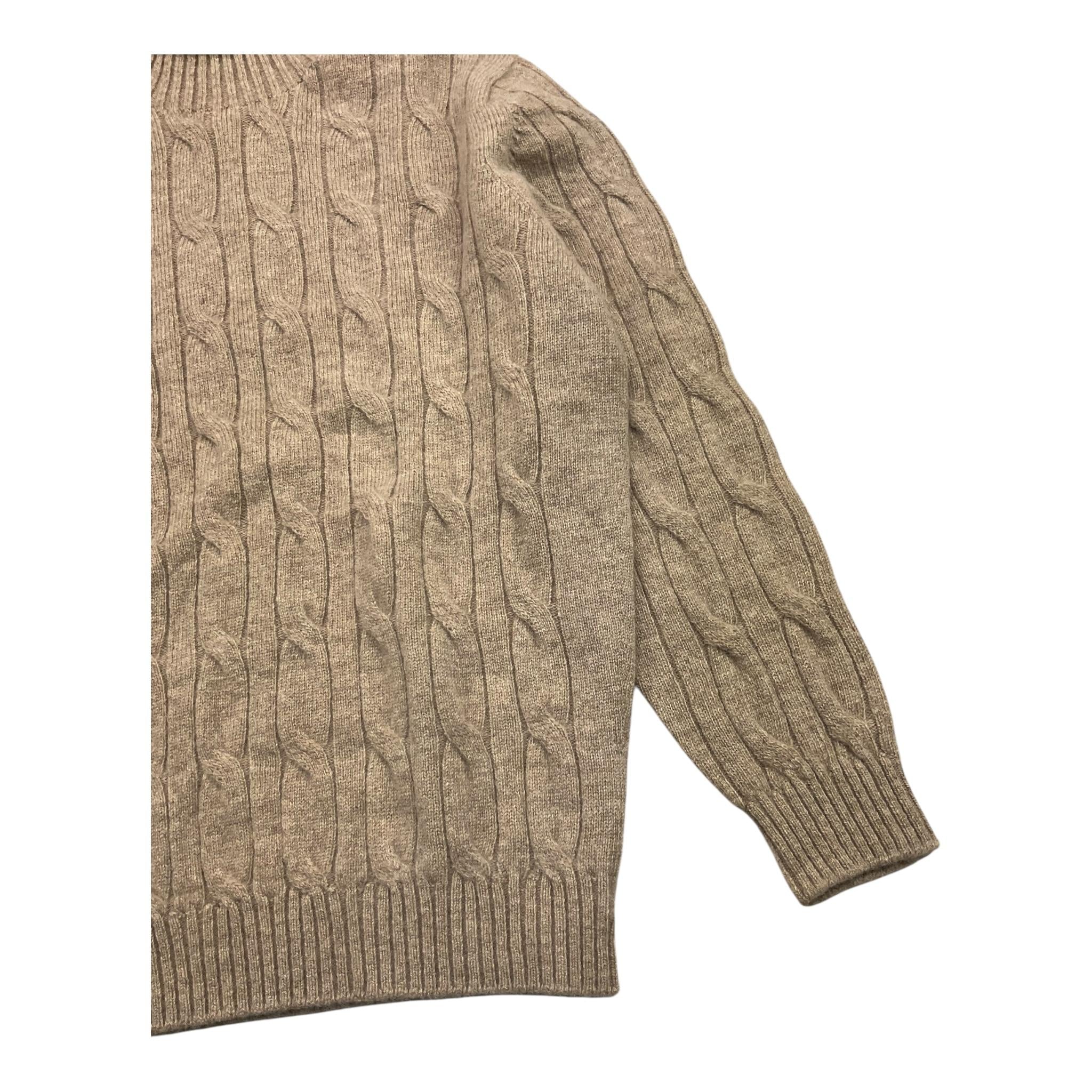 JURTA maglia collo alto modello dolce vita tinta unita Sabbia per Bambina WO4K SABBIA JURTA