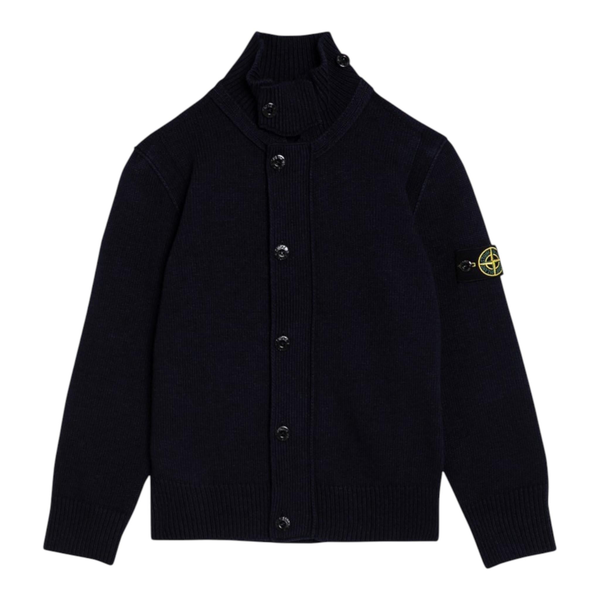 STONE ISLAND cardigan tinta unita con bottoni Blu per Neonato 8116503Z1 BLU STONE ISLAND