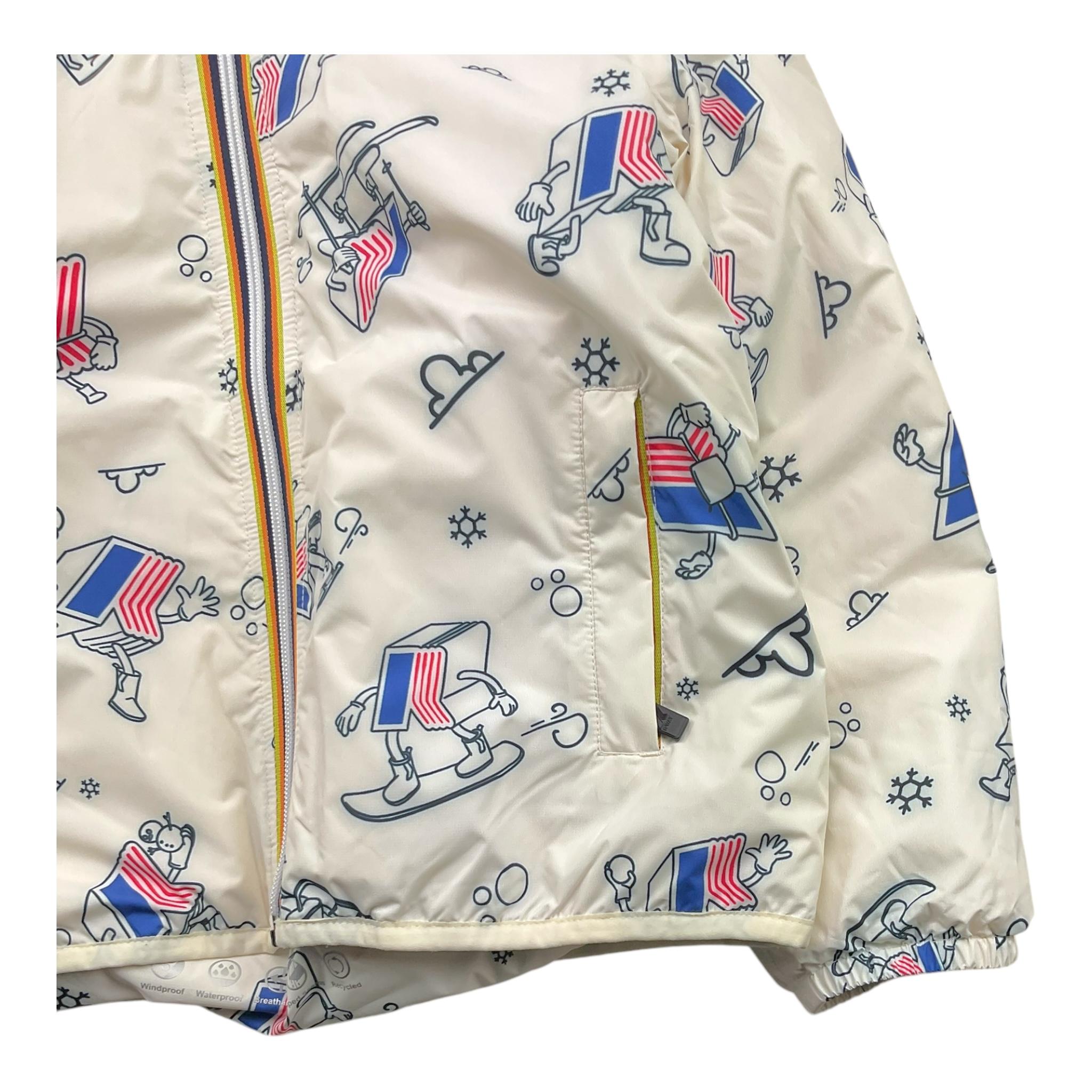 K-WAY giubbino tinta unita con zip e cappuccio Bianco per Bambino K1127IW BIANCO K-WAY