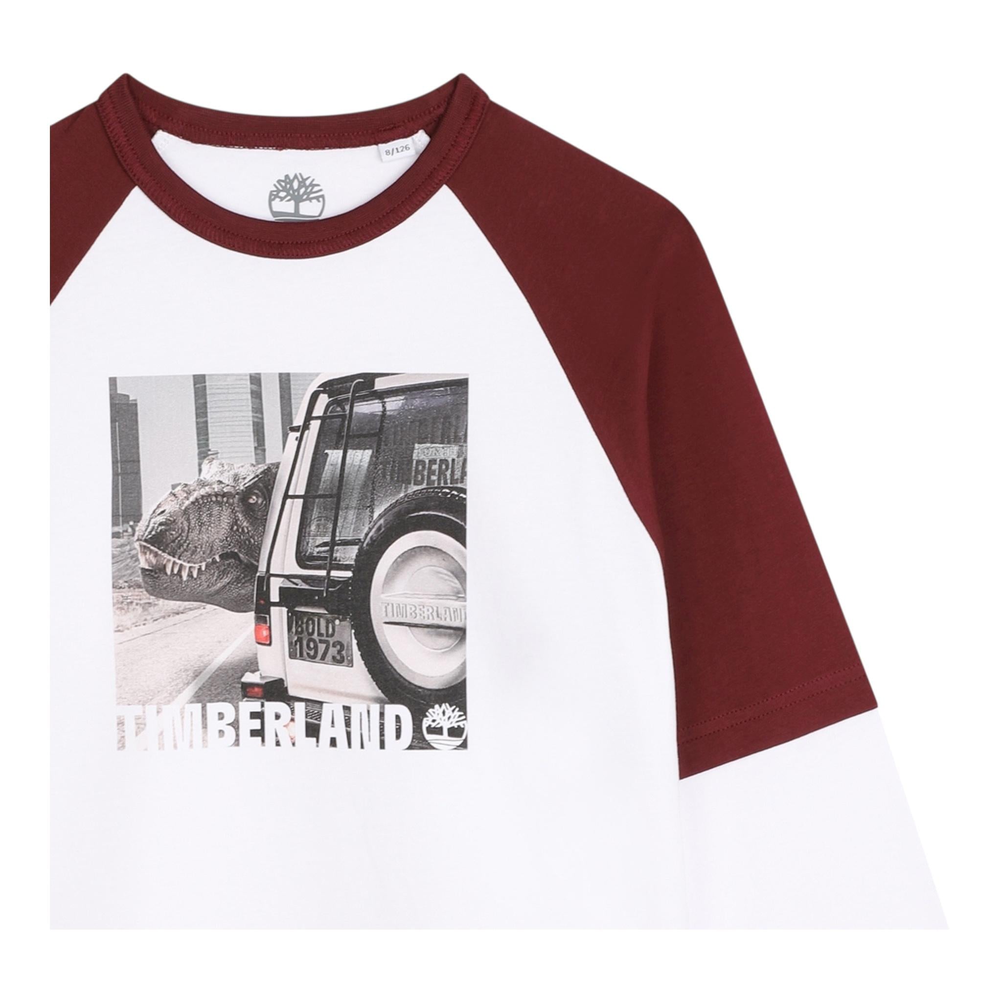 GUESS shirt girocollo tinta unita cn maniche in contrasto Bianco per Bambino T60305 BIANCO GUESS