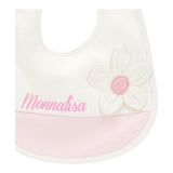 MONNALISA set tutina tinta unita con stampa-cappello-bavetta Bianco per Neonata 35D505 BIANCO MONNALISA