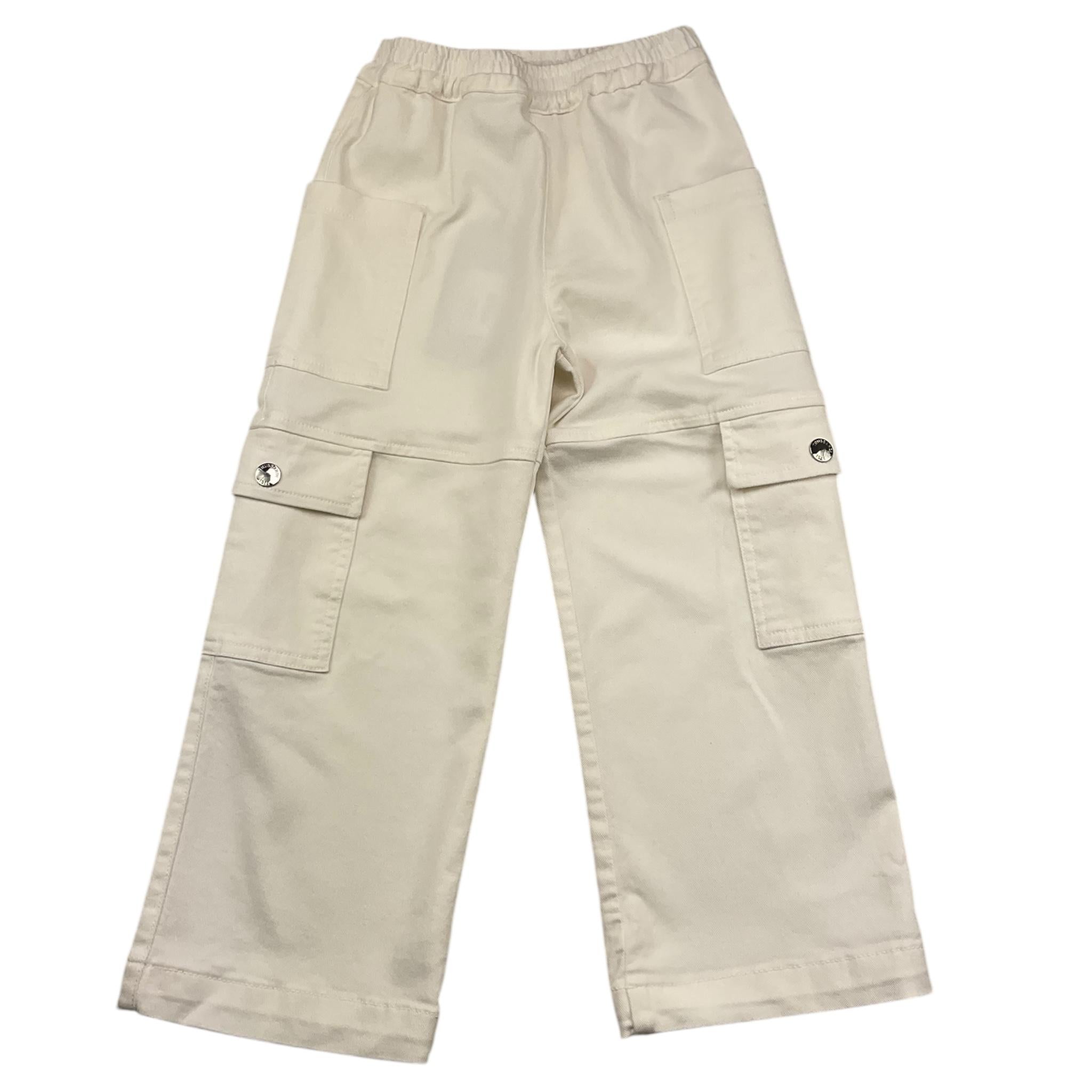 TRUSSARDI pantalone tinta unita modello palazzo Panna per Bambina TGA25056 PANNA TRUSSARDI