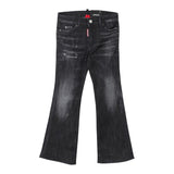 DSQUARED2 jeans tinta unita modello a zampa Nero per Bambina DQ2633 NERO DSQUARED2