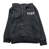 NEVER TOO felpa tinta unita con cappuccio e stampa Nero per Bambino NT1475R NERO NEVER TOO