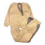 NEVER TOO completo 2pz felpa-pantalone tinta unita Beige per Bambino NT2089 BEIGE NEVER TOO