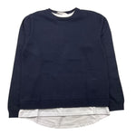 PAOLO PECORA maglia girocollo tinta unita con finta shirt Blu per Bambino PP4095 BLU PAOLO PECORA