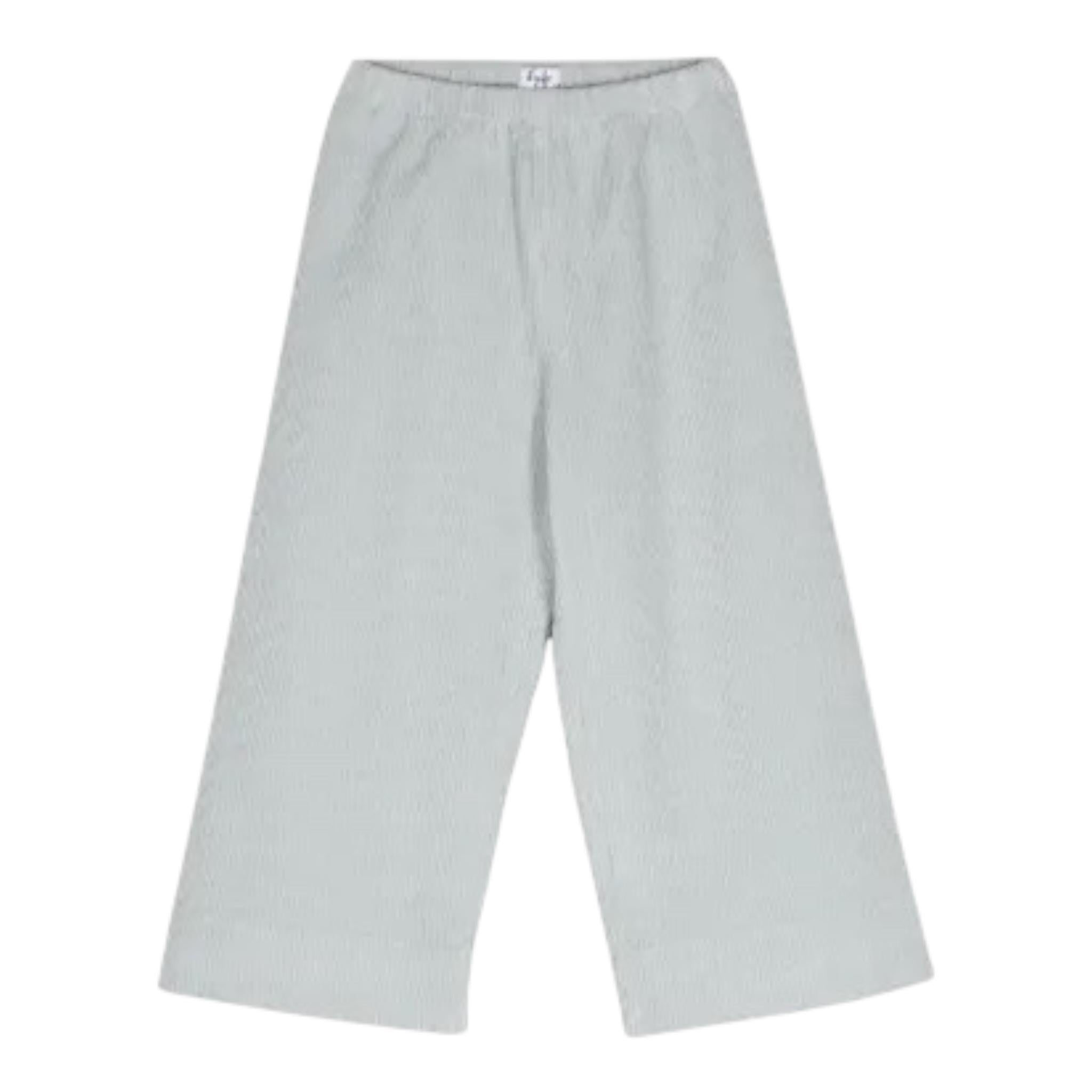 IL GUFO pantalone modello a palazzo tinta unita a costine Celeste per Bambina A24PL242V6012 CELESTE IL GUFO