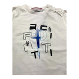 CESARE PACIOTTI shirt girocollo tinta unita con stampa in contrasto Bianco per Neonato TSP5315BXX BIANCO CESARE PACIOTTI