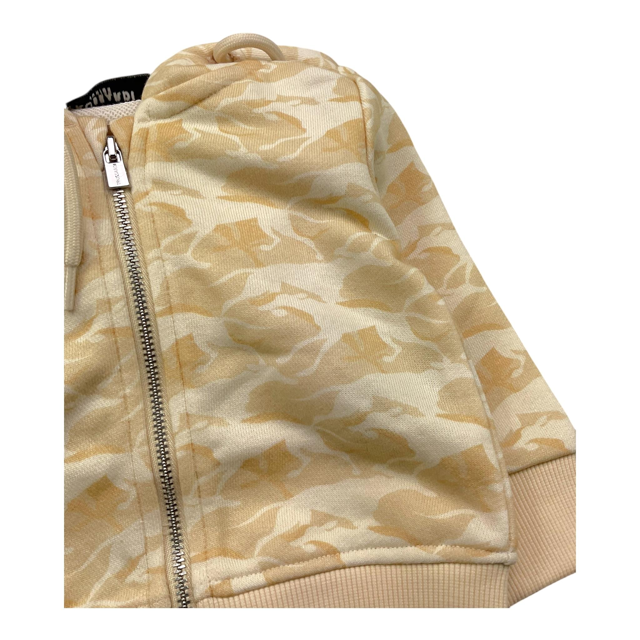 TRUSSARDI felpa tinta unita con zip e cappuccio Panna per Neonato TIA25148FE PANNA TRUSSARDI