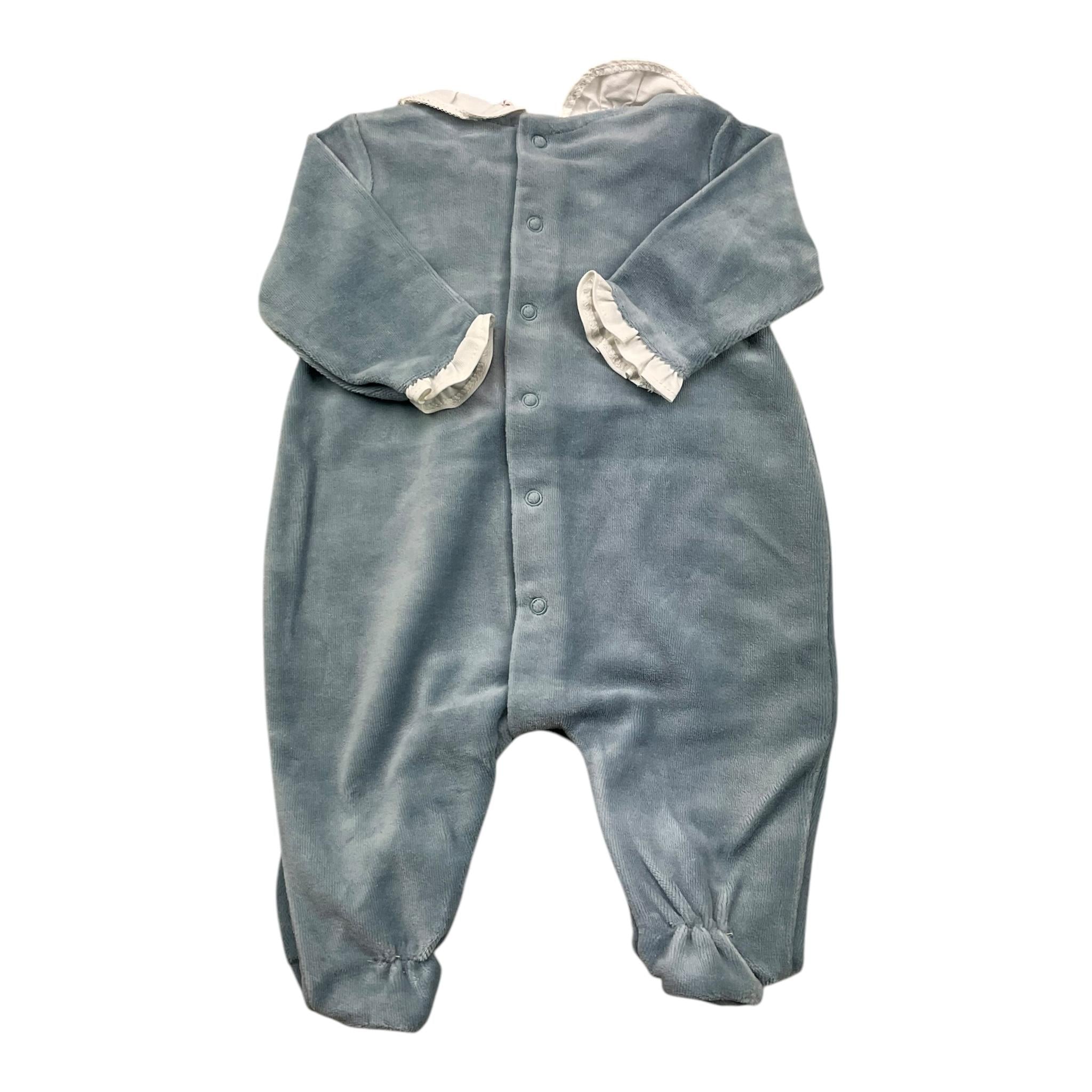 MAYORAL tutina manica lunga tinta unita in ciniglia Azzurro per Neonato 2777 AZZURRO MAYORAL