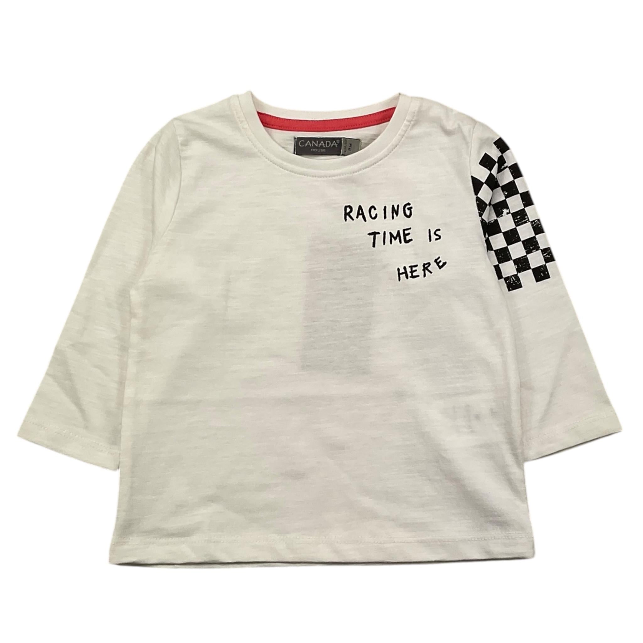 CANADA HOUSE shirt girocollo tinta unita con stampa in contrasto Bianco per Neonato 24453010 BIANCO CANADA HOUSE