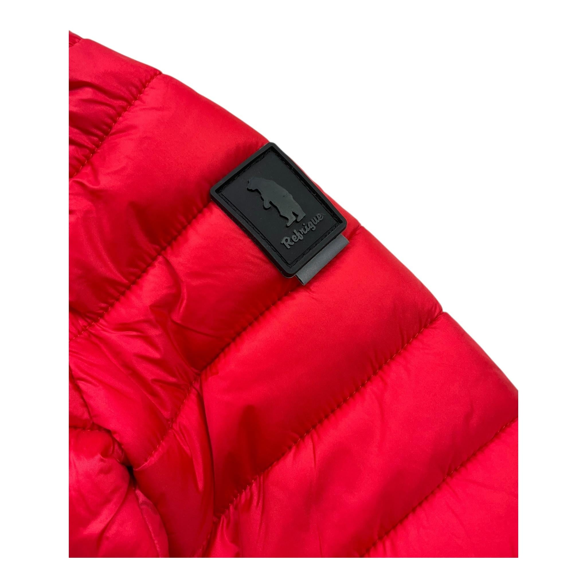 REFRIGUE giubbino tinta unita con cappuccio e zip Rosso per Neonato 2871O00001 ROSSO REFRIGUE