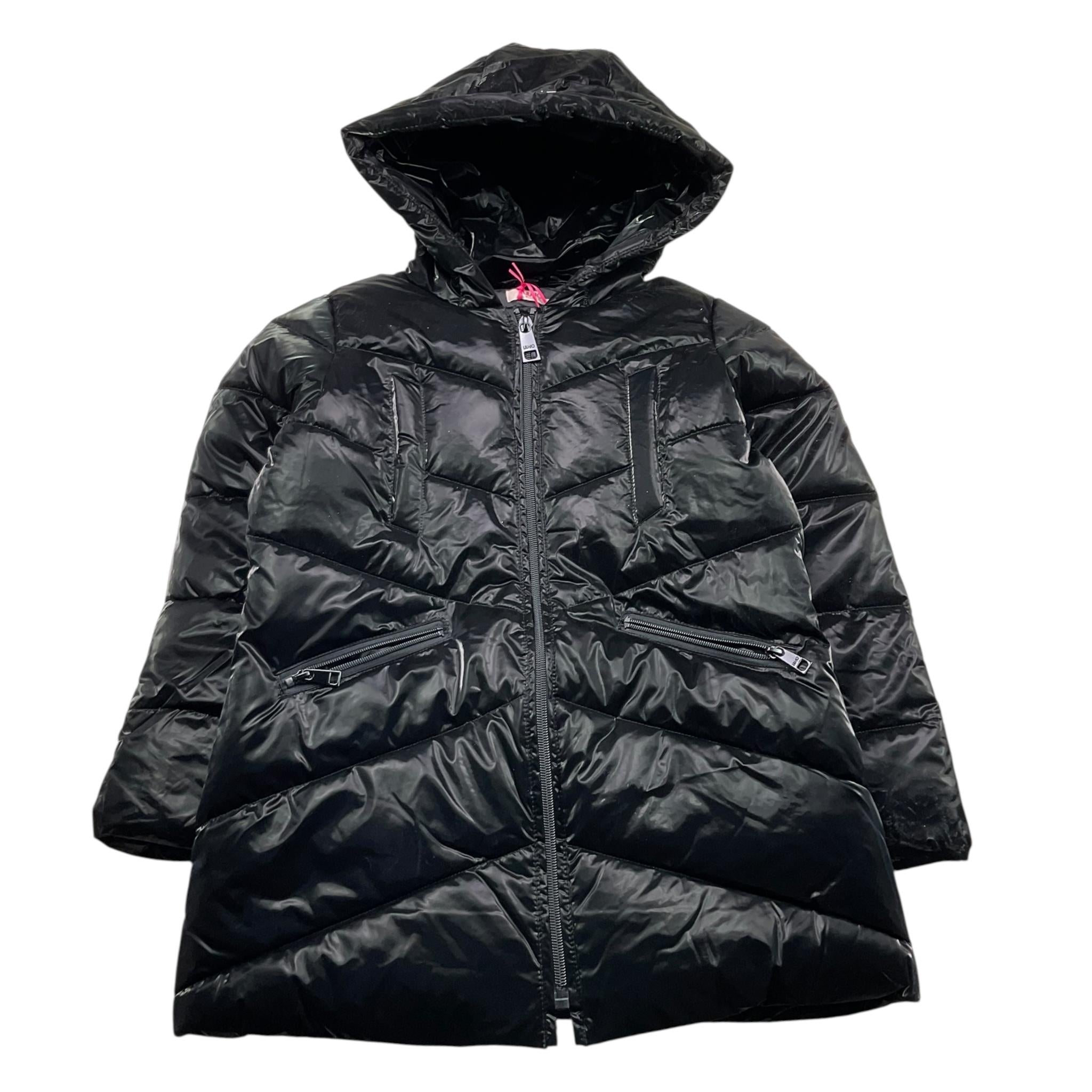 LIU JO giubbin tinta unita cn cappuccio modello lungo Nero per Bambina GF3077 NERO LIU JO