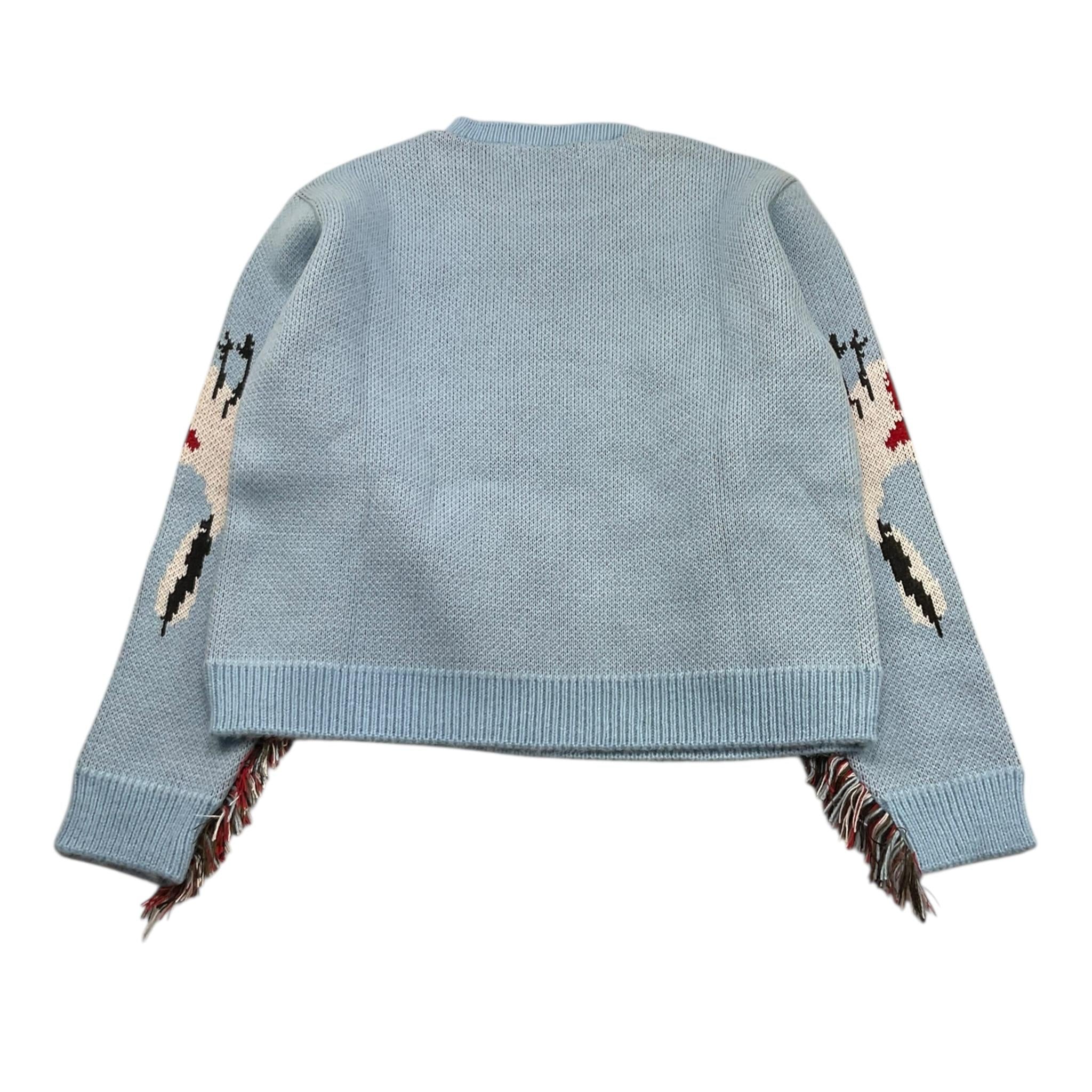 VICOLO maglia tinta unita girocollo con stampa Azzurro per Bambina 3141W00046X AZZURRO VICOLO