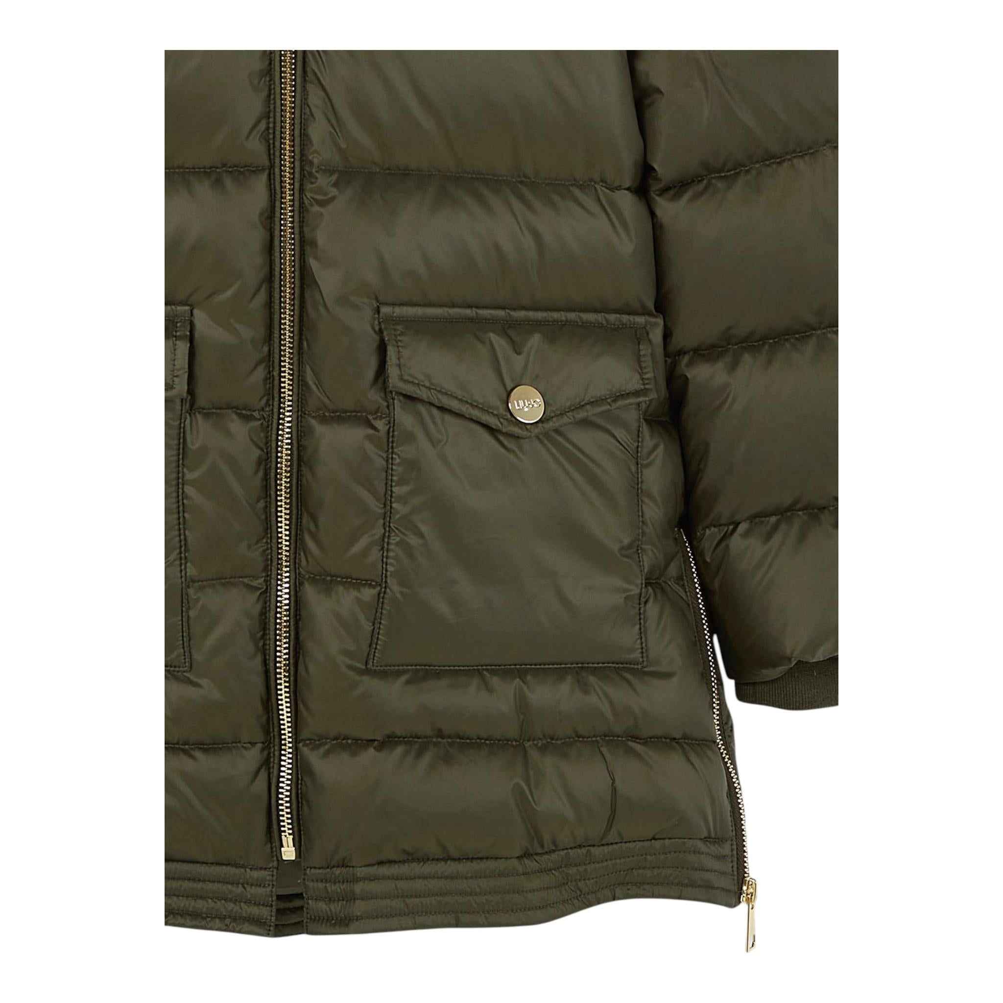 LIU JO giubbino tinta unita con cappuccio Verde per Bambina GF0079 VERDE LIU JO