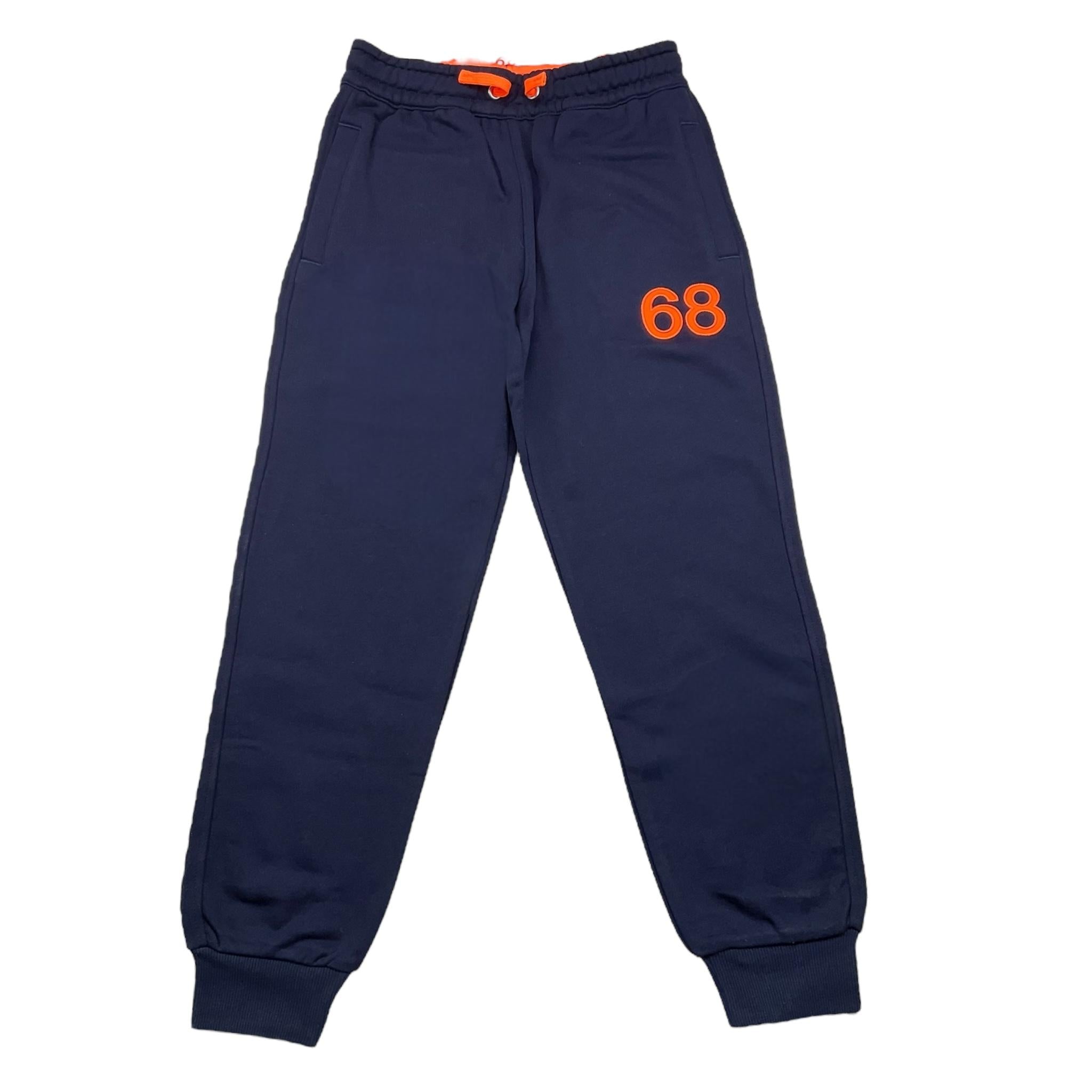 SUN68 pantalone tuta tinta unita con logo Blu per Bambino F44345X BLU SUN68