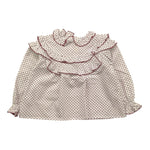 LA STUPENDERIA camicia manica lunga tinta unita fantasia floreale Bianco per Neonata TJCM44X BIANCO LA STUPENDERIA