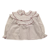 LA STUPENDERIA camicia manica lunga tinta unita fantasia floreale Bianco per Neonata TJCM44X BIANCO LA STUPENDERIA