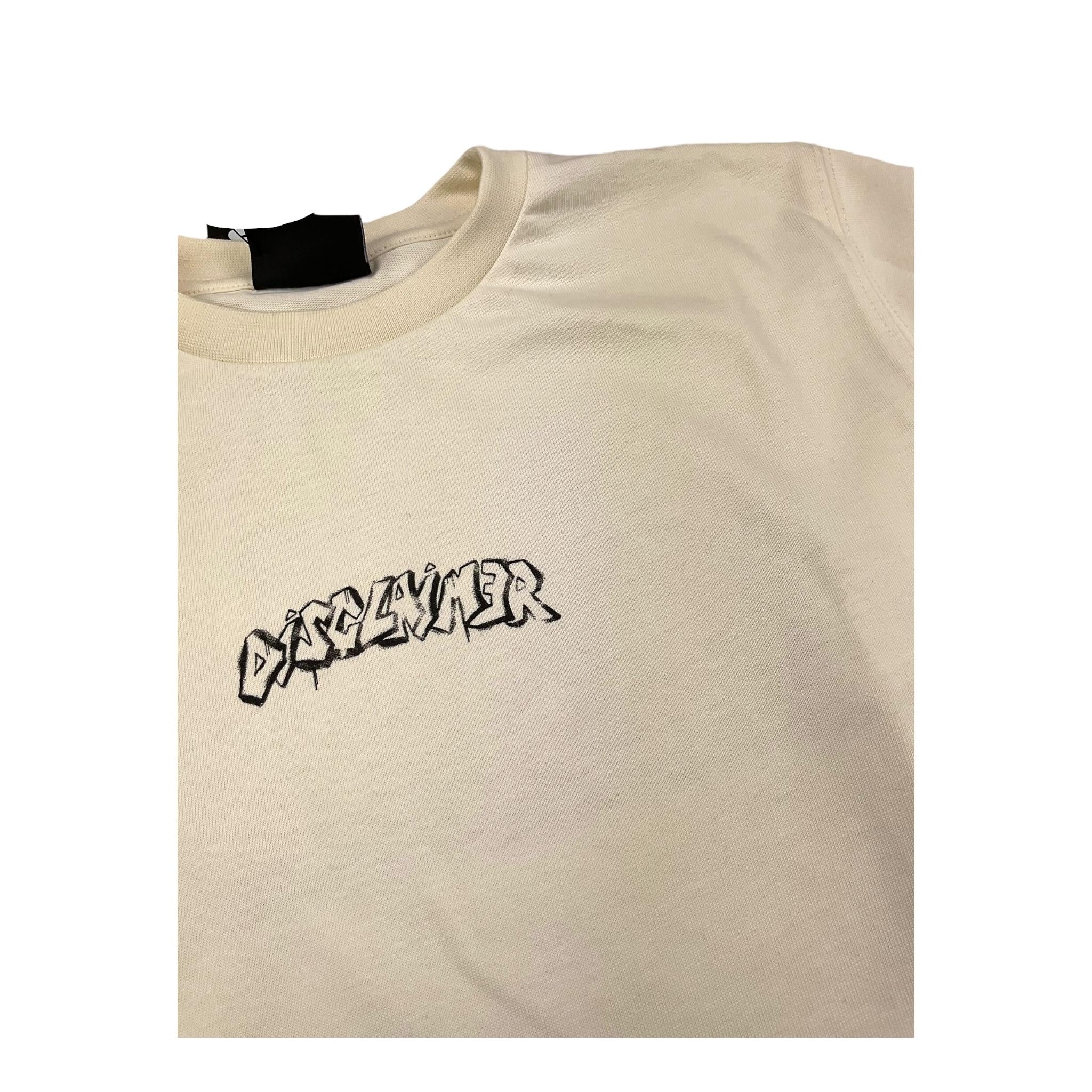 DISCLAIMER shirt girocollo tinta unita con stampa logo Panna per Bambino 24IDK58209 PANNA DISCLAIMER