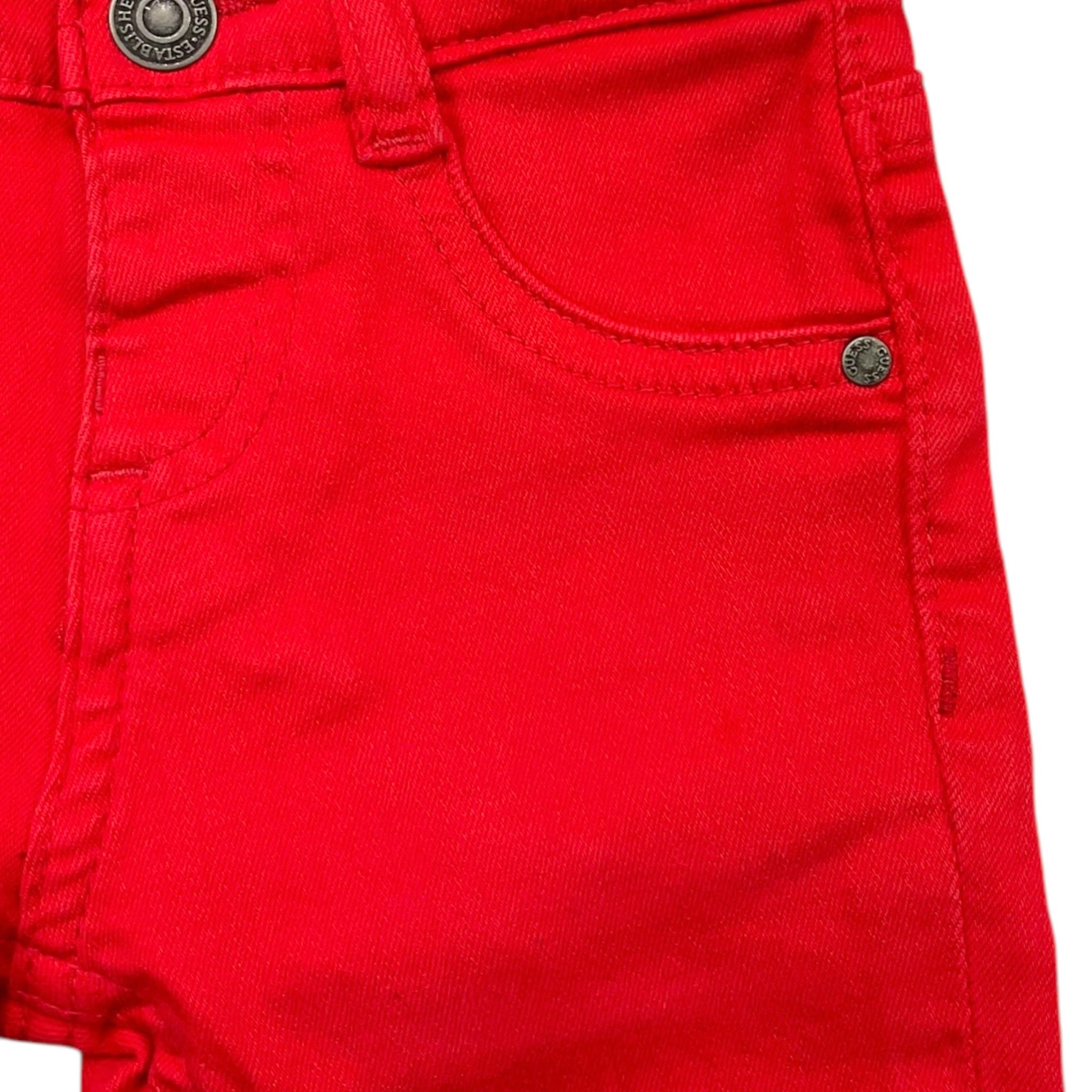 GUESS pantalone tinta unita con girovita regolabile Rosso per Neonato N4YB07WE620 ROSSO GUESS