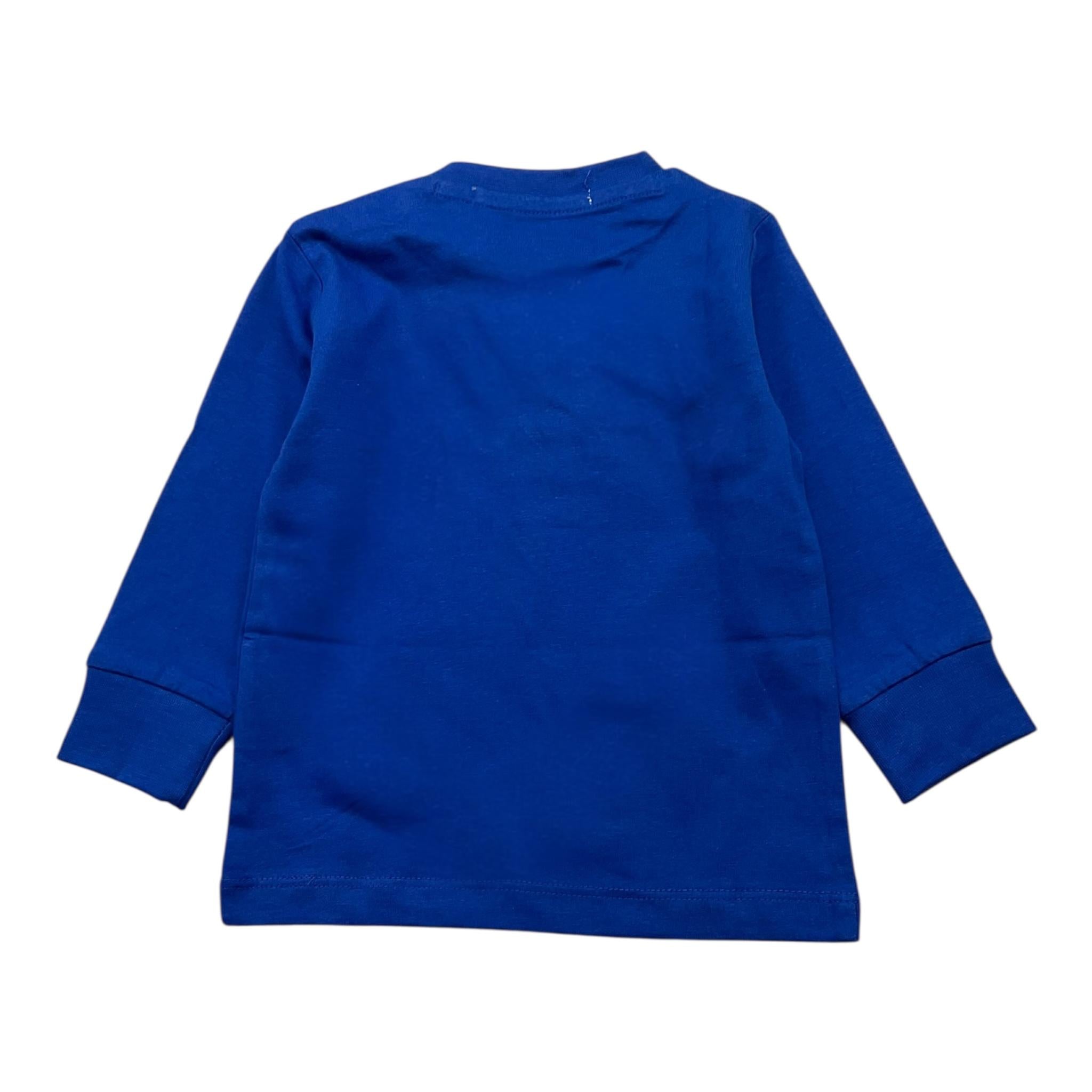 CESARE PACIOTTI shirt girocollo tinta unita con stampa in contrasto Blu per Neonato TSP5315BN BLU CESARE PACIOTTI