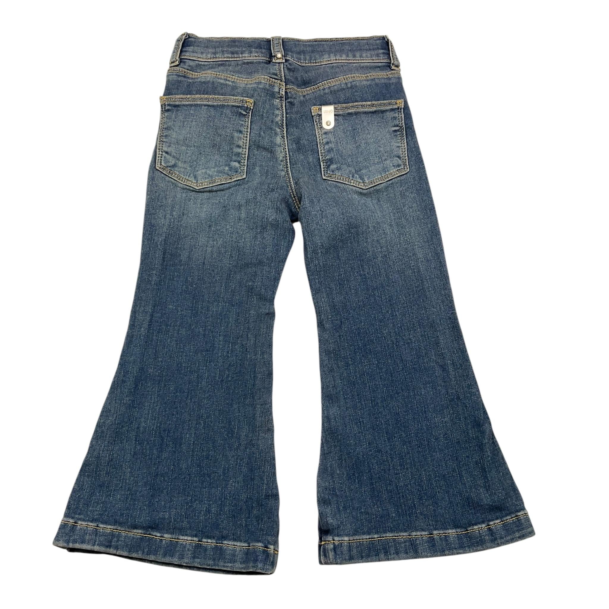 LIU JO jeans tinta unita modello zampa Blu per Bambina KF4054 BLU LIU JO