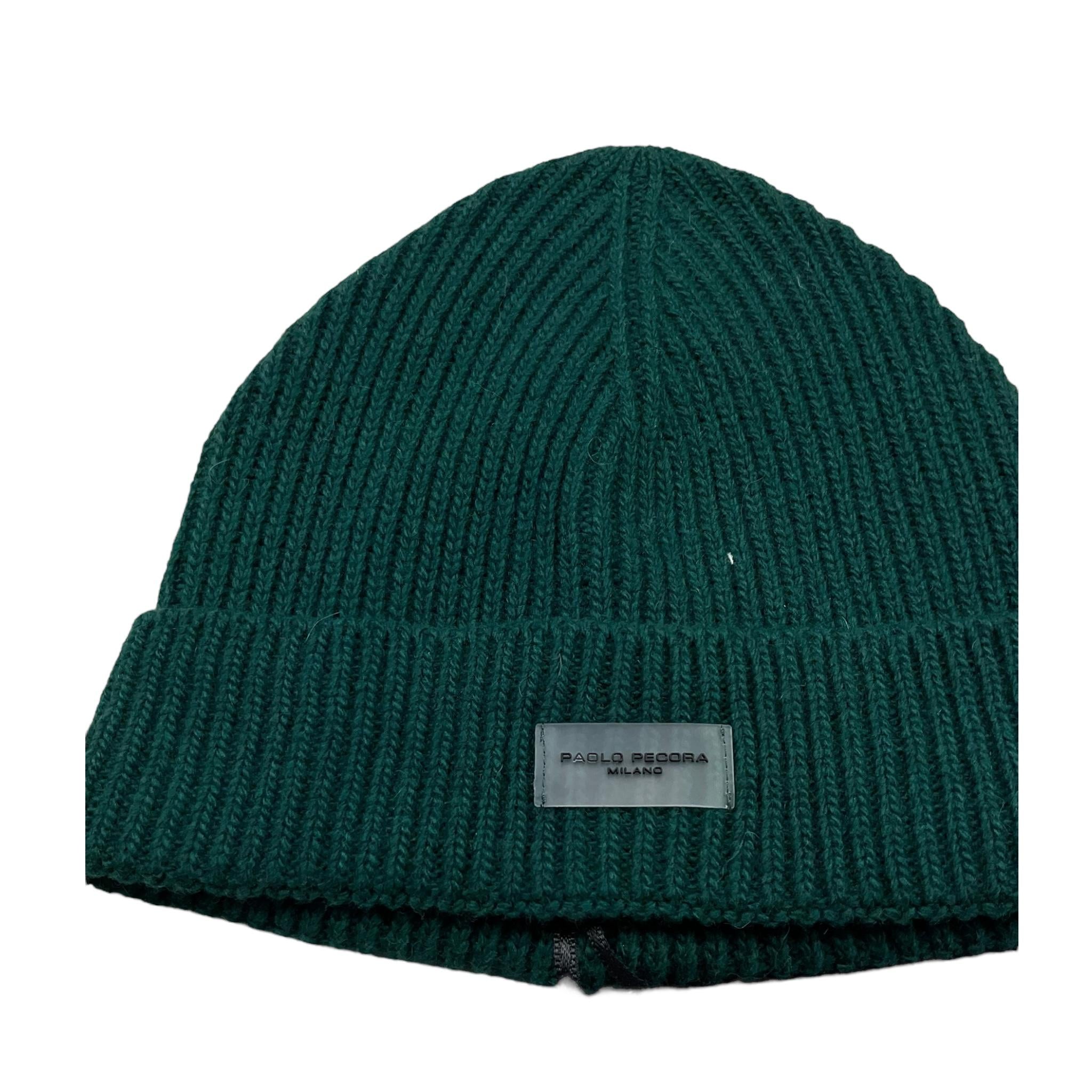 PAOLO PECORA cappello tinta unita con logo Verde per Bambino PP4162 VERDE PAOLO PECORA