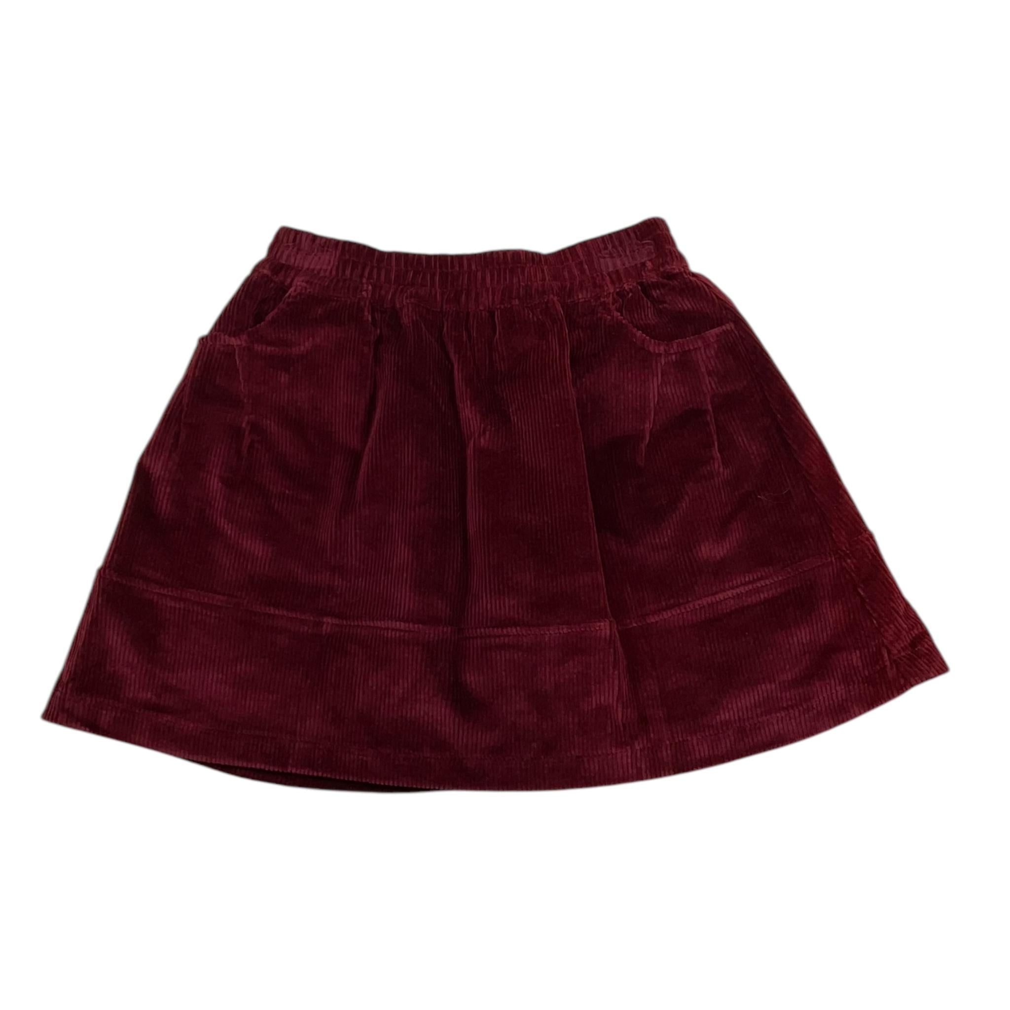 TRUSSARDI gonna tinta unita in velluto Bordeaux per Bambina TGA25116GO BORDEAUX TRUSSARDI