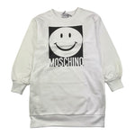 MOSCHINO abito modello felpa tinta unita con stampa Bianco per Bambina HBV0DP BIANCO MOSCHINO