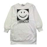 MOSCHINO abito modello felpa tinta unita con stampa Bianco per Bambina HBV0DP BIANCO MOSCHINO