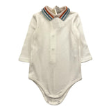 MARLU' completo 2pz-salopette tinta unita con bottoni-body Verde per Neonato COAM VERDE MARLU'