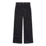 EMILIO PUCCI jeans tinta unita modello palazzo Nero per Bambina PV6A50 NERO EMILIO PUCCI