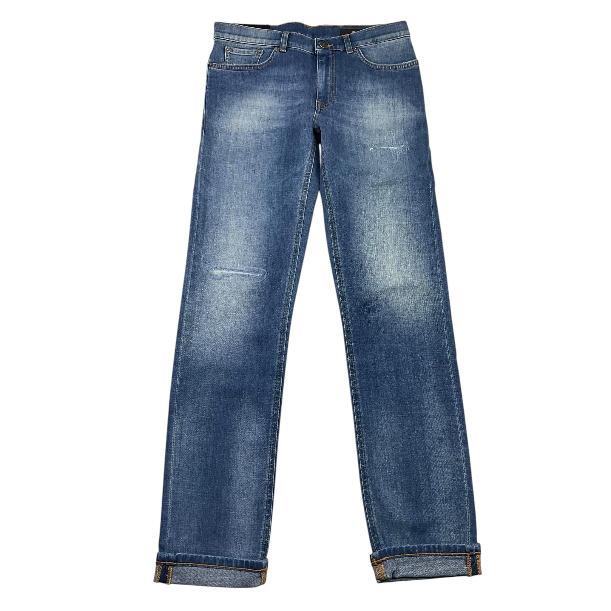 DONDUP jeans tinta unita con girovita regolabile Blu per Bambino DMPA052 BLU DONDUP