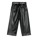JOHN RICHMOND pantalone modello a palazzo in ecopelle con cintura Nero per Neonata RGA24021PANX NERO JOHN RICHMOND