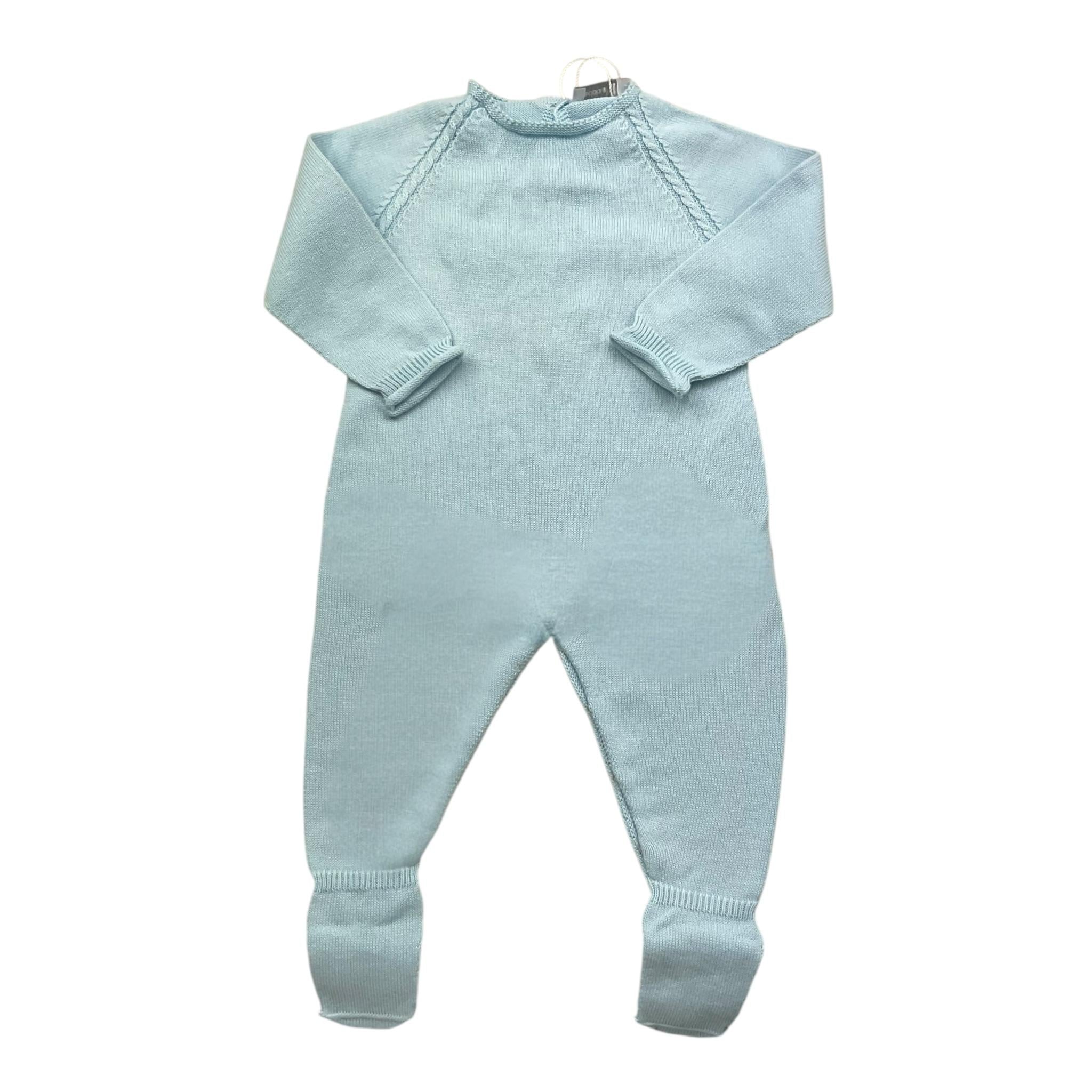 WEDOBLE tutina tinta unita con ricami Azzurro per Neonato V2110346A AZZURRO WEDOBLE