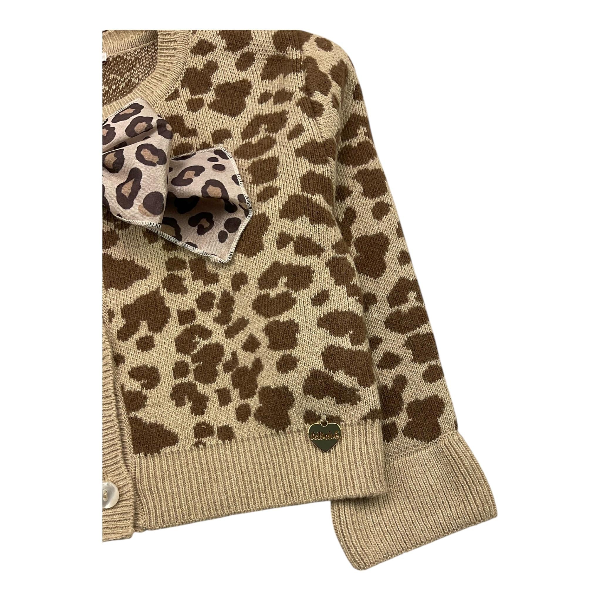 LE BEBE' cardigan fantasia maculata Beige per Neonata LBG6103 BEIGE LE BEBE'