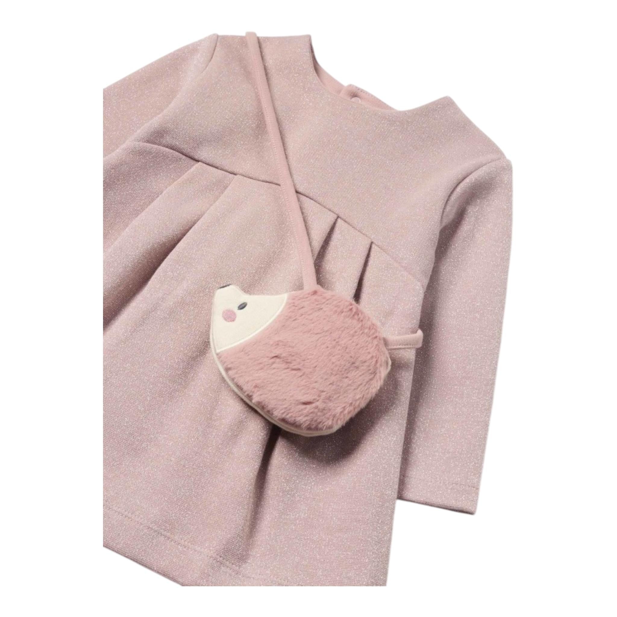 MAYORAL abito tinta unita con pochette girocollo Rosa per Neonata 2915N ROSA MAYORAL