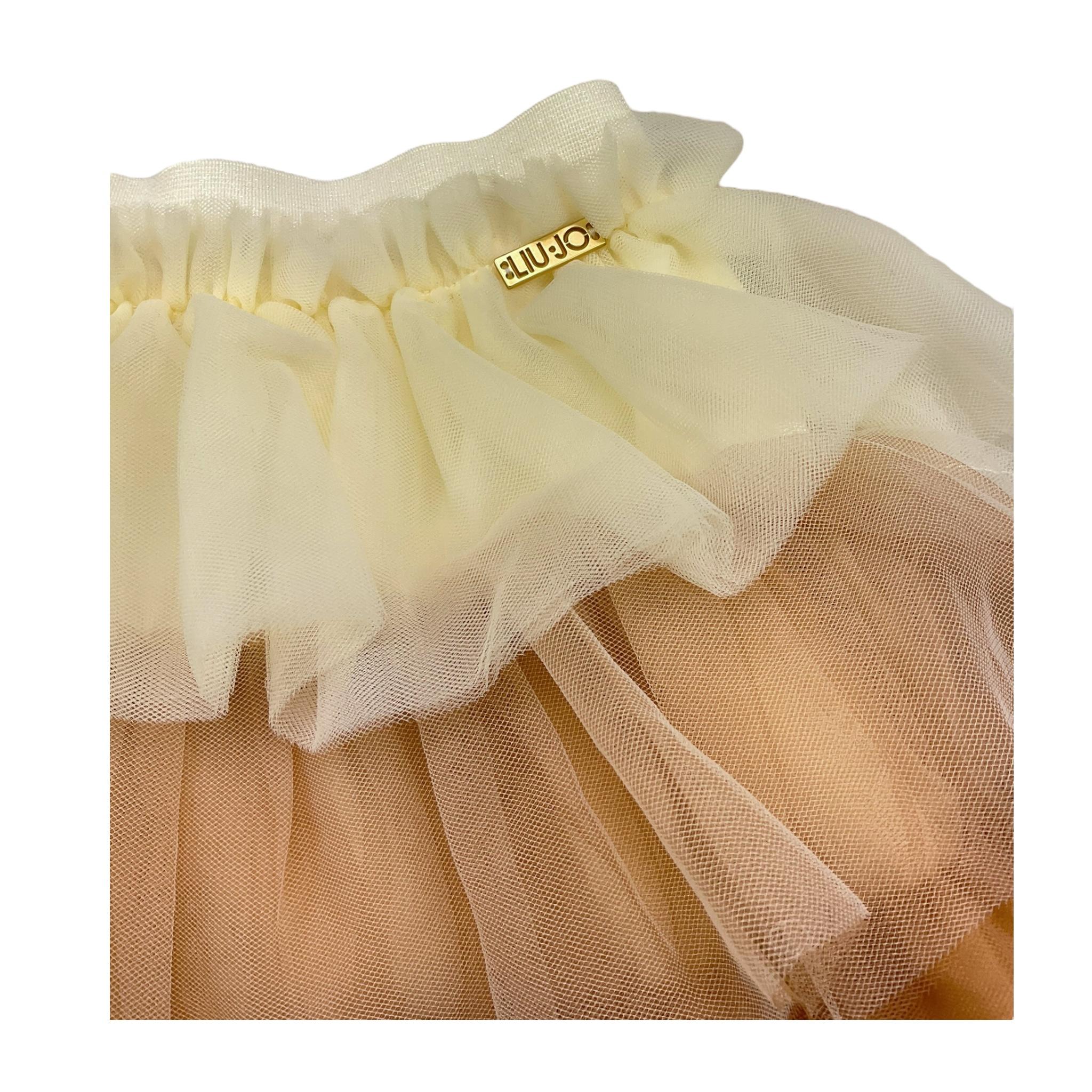 LIU JO gonna tricolore con tulle Panna per Neonata KF4047N PANNA LIU JO