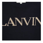 LANVIN abito tinta unita con stampa Blu per Bambina N12081 BLU LANVIN