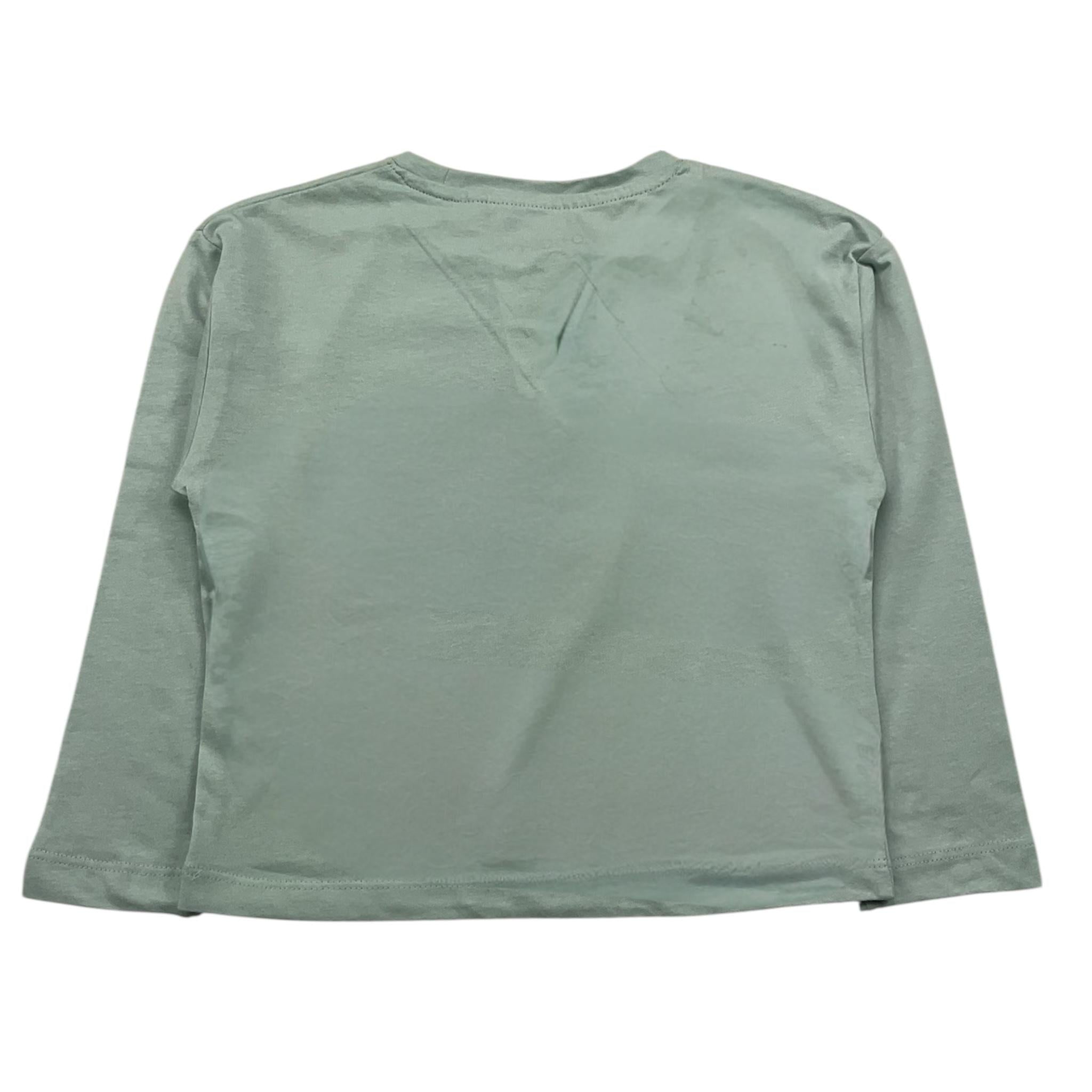 LOSAN shirt girocollo tinta unita con stampa Verde acqua per Neonata 51032941022015 VERDE ACQUA LOSAN