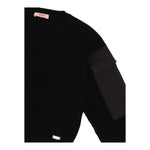 LIU JO maglia girocollo tinta unita con tasche alle maniche Nero per Bambina GF4215 NERO LIU JO