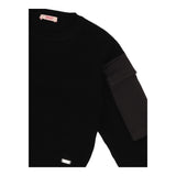 LIU JO maglia girocollo tinta unita con tasche alle maniche Nero per Bambina GF4215 NERO LIU JO