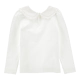 MONNALISA shirt tinta unita con colletto e applicazioni Bianco per Neonata 11D627 BIANCO MONNALISA