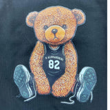 DANIELE ALESSANDRINI shirt girocollo tinta unita con stampa Nero per Neonato 1291M00021 NERO DANIELE ALESSANDRINI