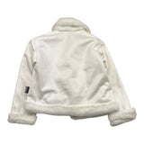 MOSCHINO giubbino tinta unita in pelliccia con stampa Bianco per Bambina HDS054 BIANCO MOSCHINO