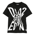 DSQUARED2 t-shirt girocollo stampa fantasia Nero per Bambino DQ2525 NERO DSQUARED2