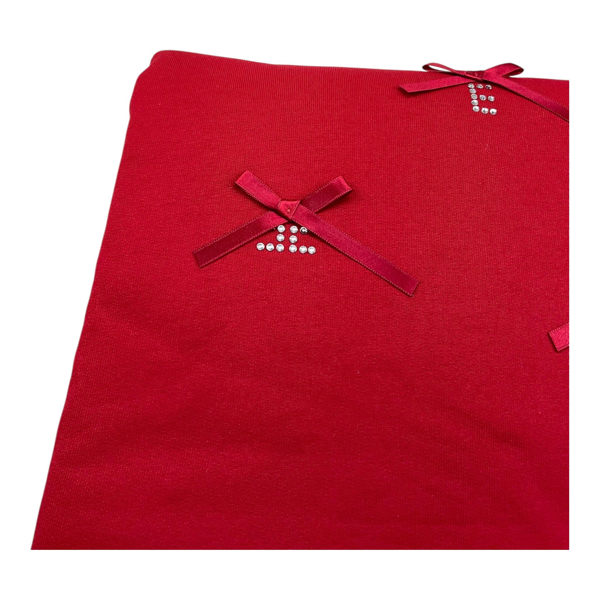 ELISABETTA FRANCHI coperta tint unita con fiocchi Rosso per Neonata ENCO053 ROSSO ELISABETTA FRANCHI