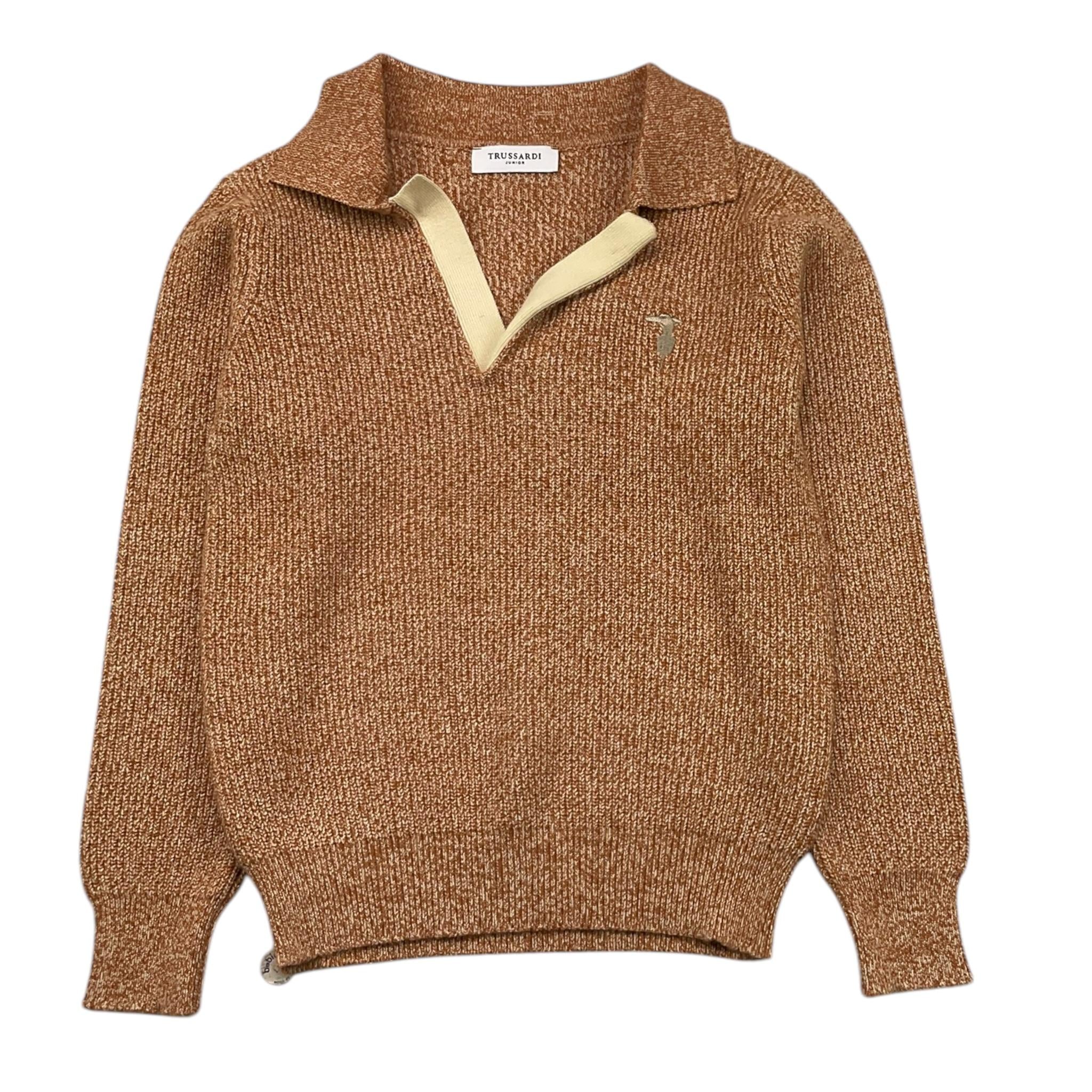 TRUSSARDI polo in maglia tinta unita Arancione per Bambina TBA25040 ARANCIONE TRUSSARDI