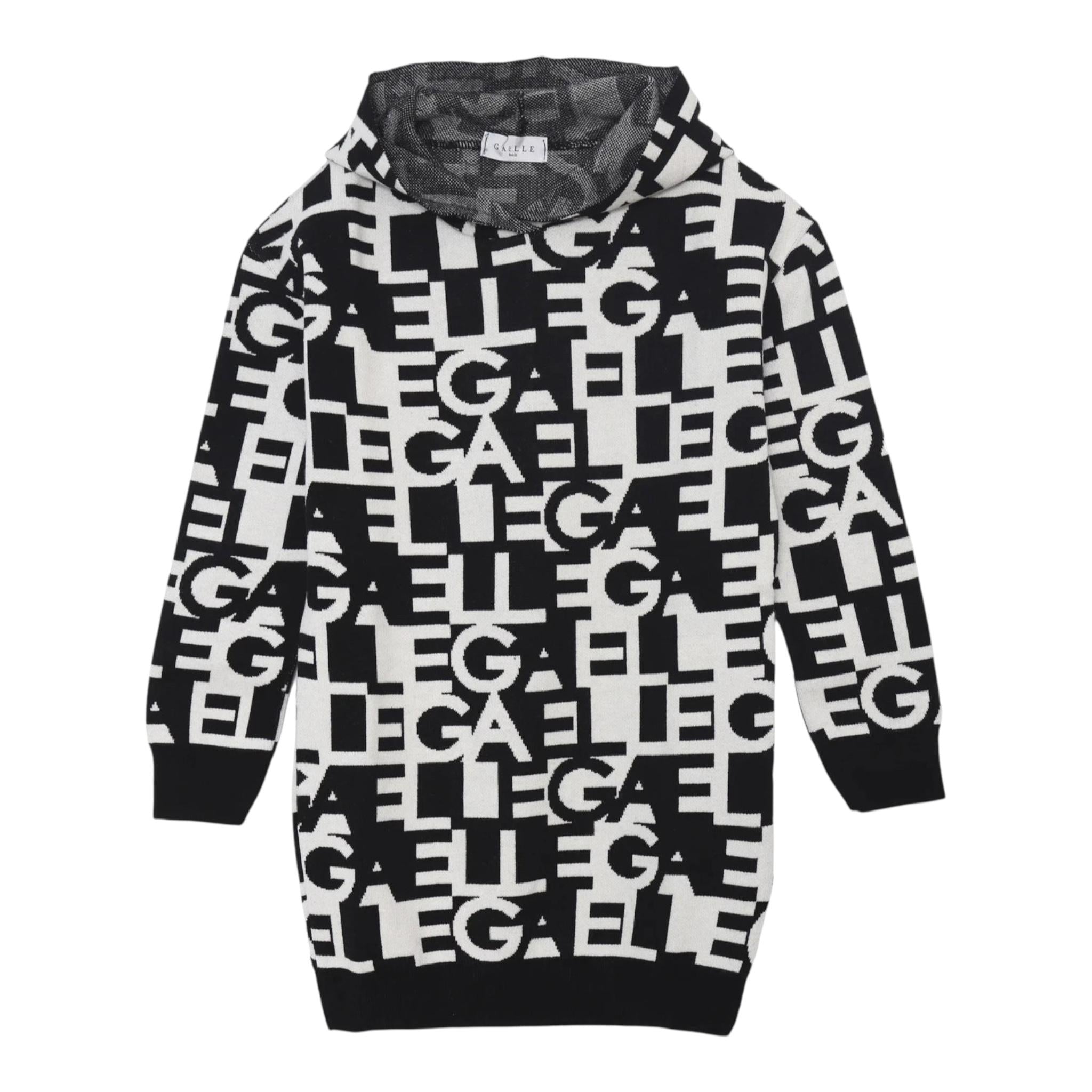 GAELLE abito tinta unita logato con cappuccio Bianco/nero per Bambina 2741VW00420XX BIANCO/NERO GAELLE