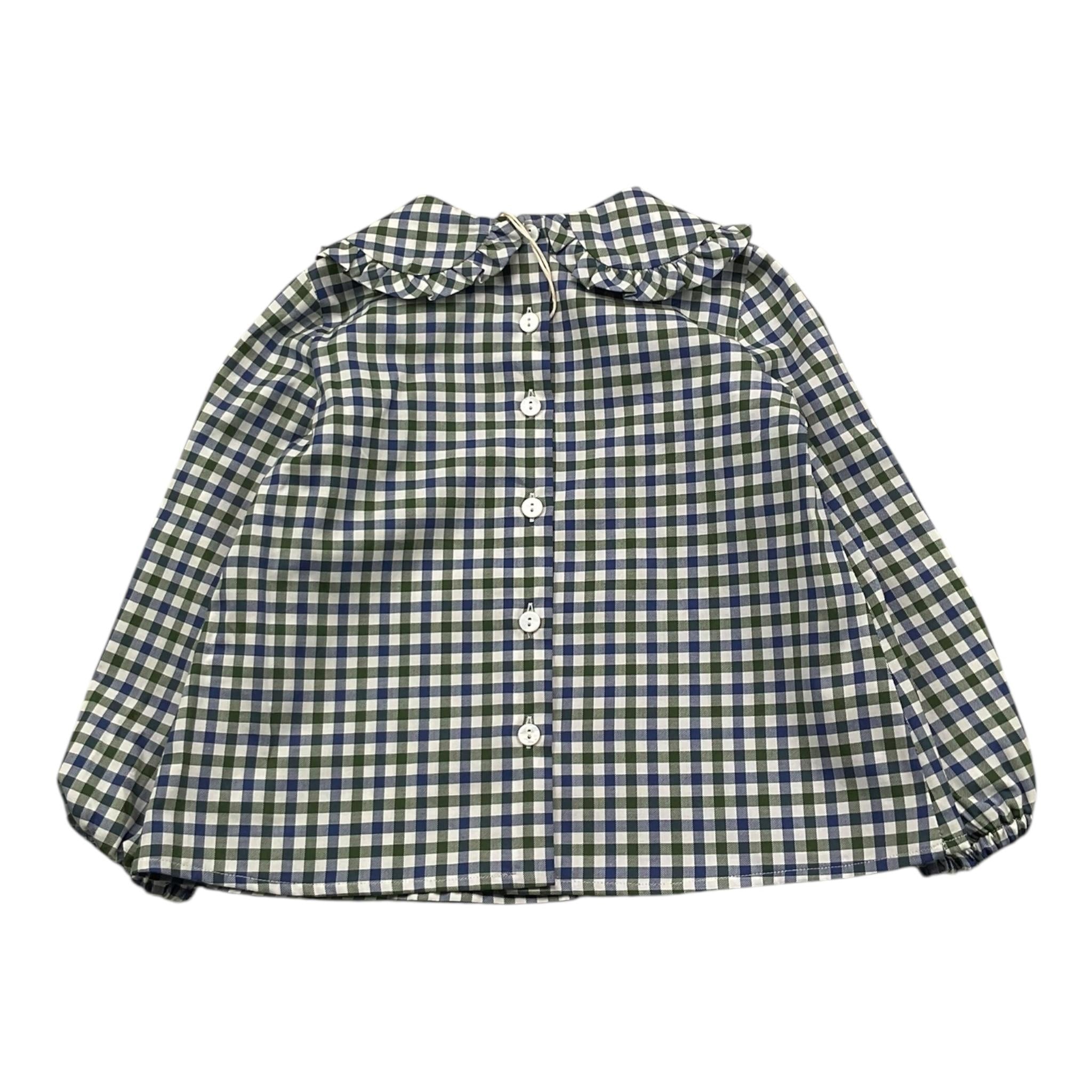 LITTLE BEAR camicia tinta unita con fantasia a quadrettini Bianco per Neonata 7225 BIANCO LITTLE BEAR